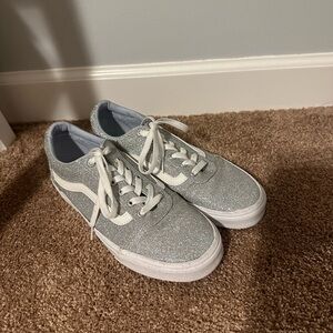 Vans, size 9.5, glittery gray